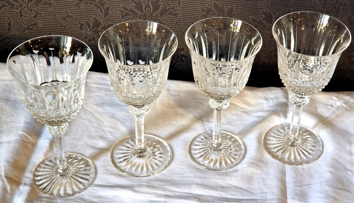 4 Saint Louis Crystal Wine Glasses, Tommy Model-photo-8