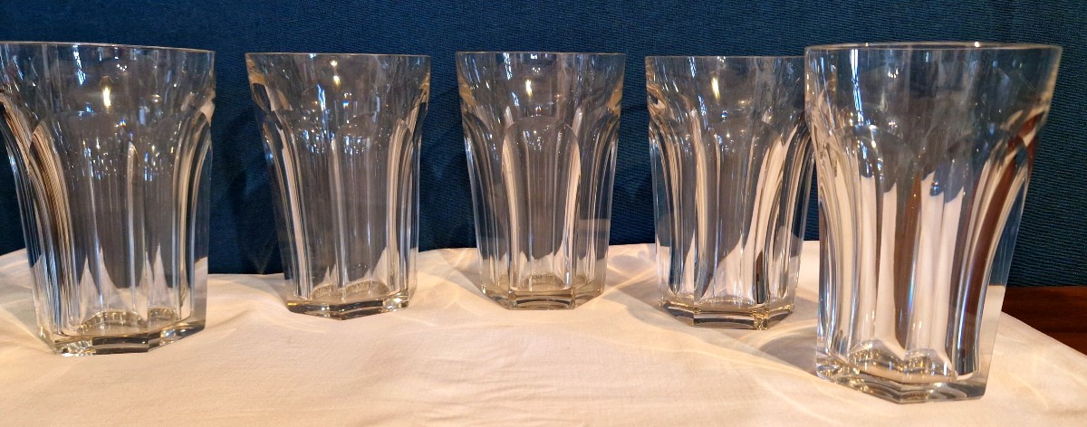 6 choppes à bière en cristal Baccarat-photo-4