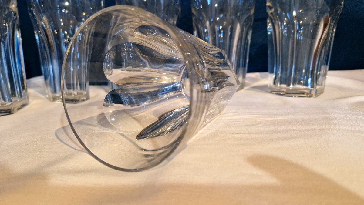 6 choppes à bière en cristal Baccarat-photo-1