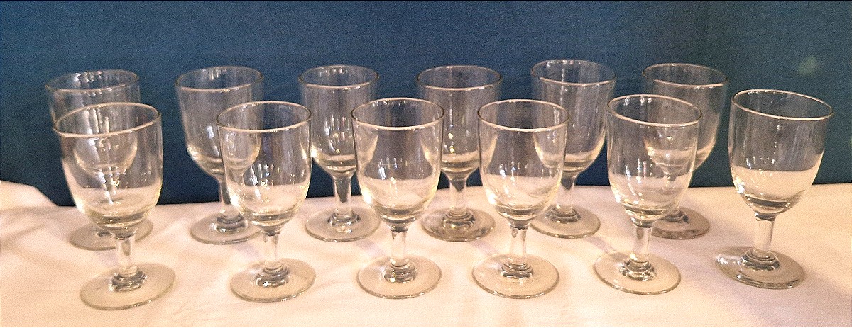 12 verres à bistrot  fin XIXe/début XXe-photo-2
