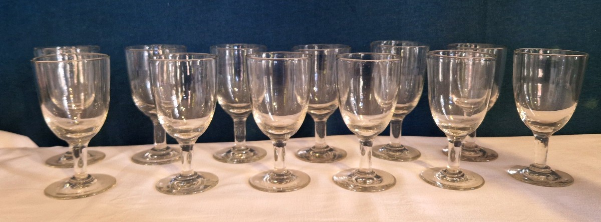 12 verres à bistrot  fin XIXe/début XXe