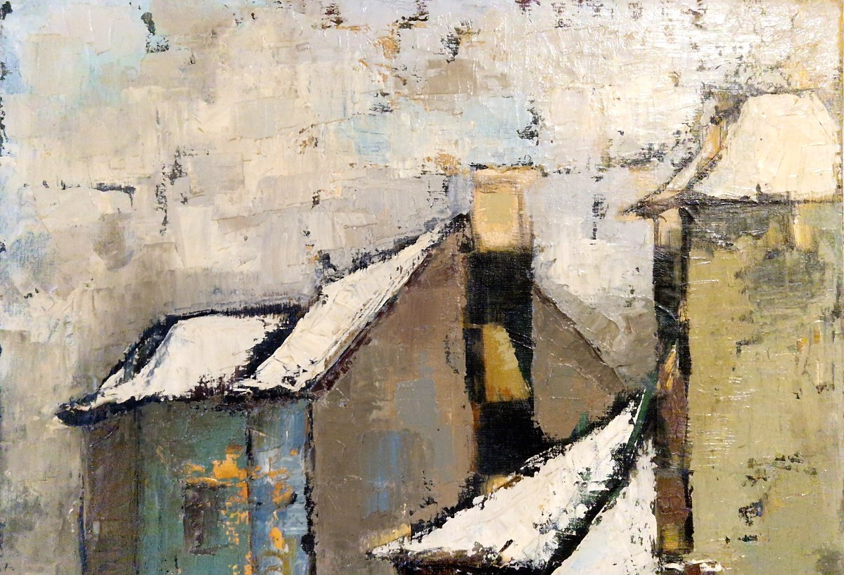 Snow In Bourbonnais By Jf.delooz (20th Century)-photo-1