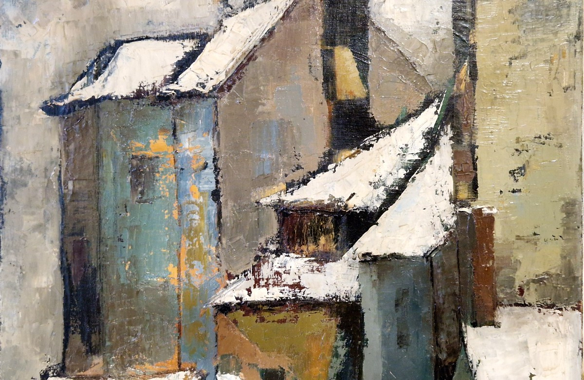 Snow In Bourbonnais By Jf.delooz (20th Century)-photo-2