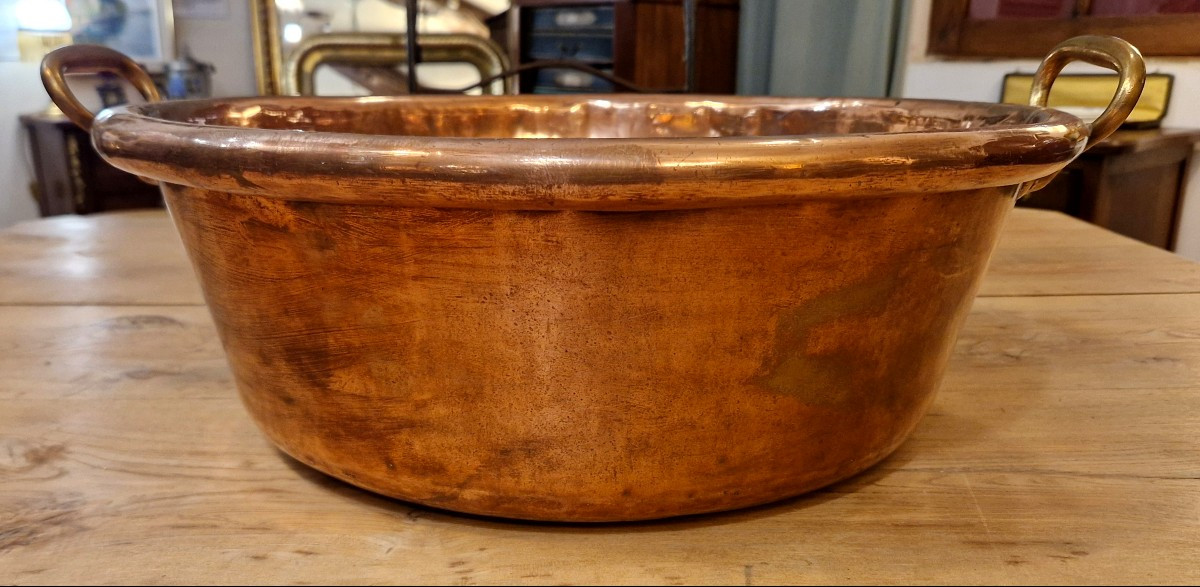Grande bassine en cuivre XIXème-photo-2