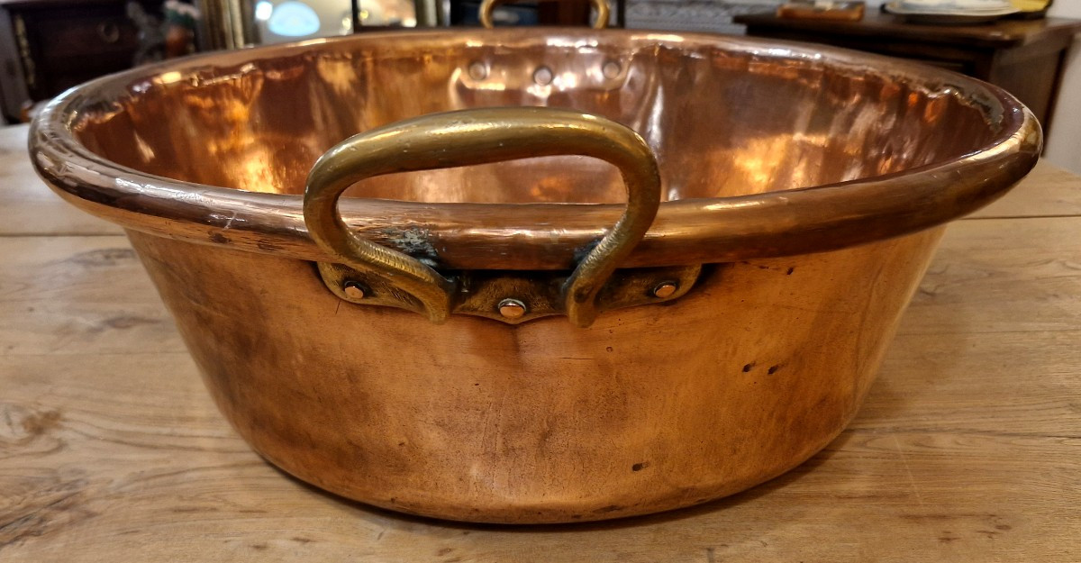 Grande bassine en cuivre XIXème-photo-3