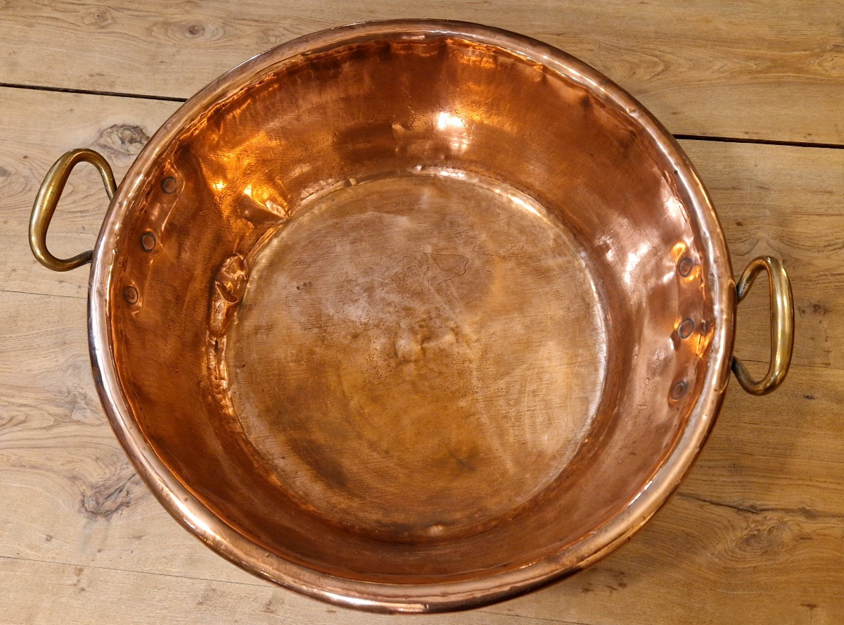 Grande bassine en cuivre XIXème-photo-4