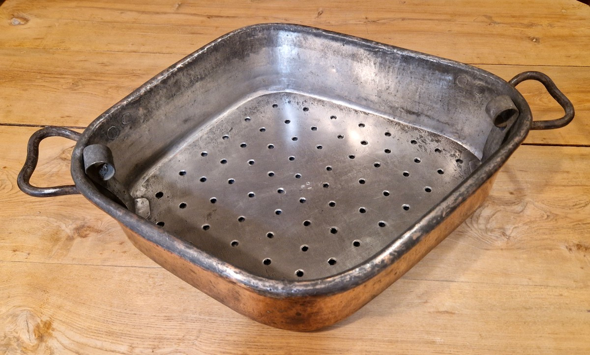 Turbotière en cuivre XVIIIème-photo-2