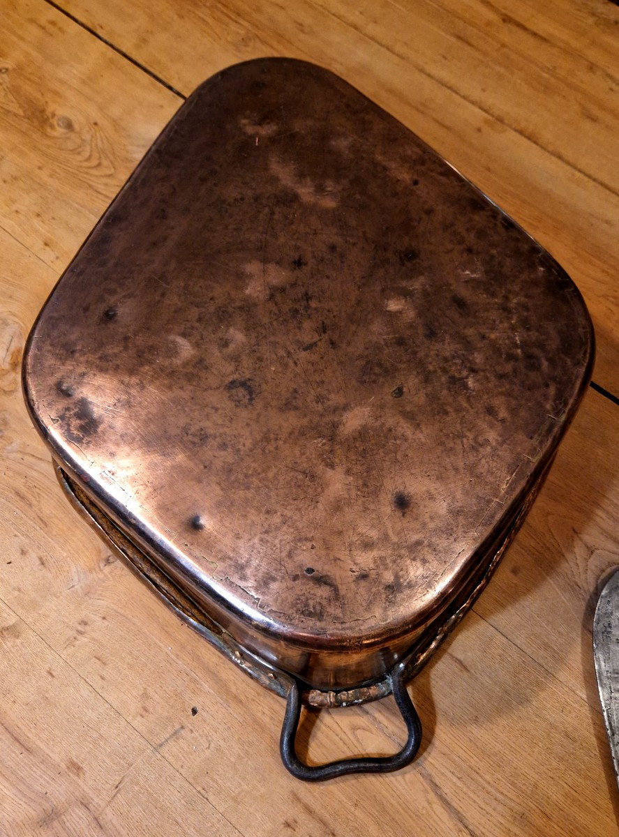 Turbotière en cuivre XVIIIème-photo-4