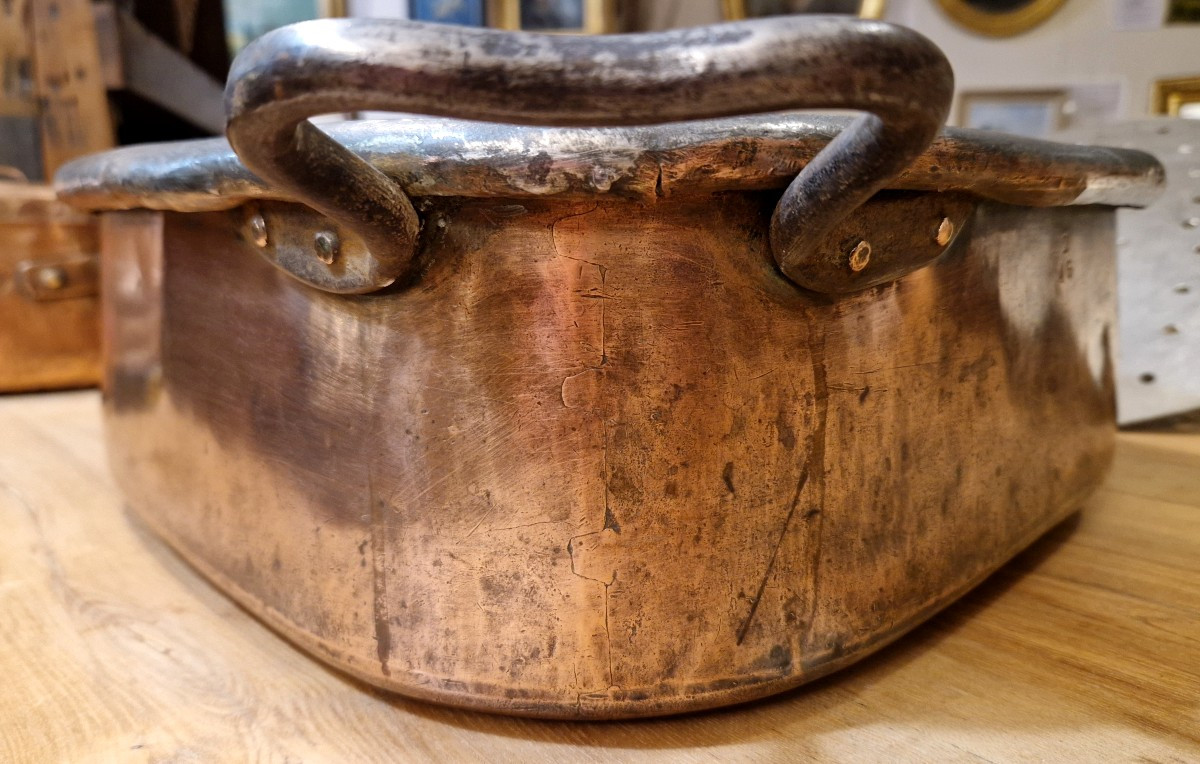 Turbotière en cuivre XVIIIème-photo-1