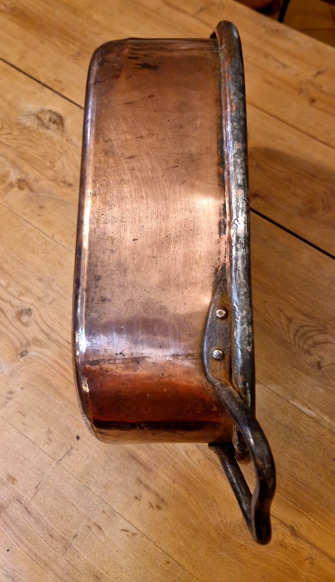 Turbotière en cuivre XVIIIème-photo-2