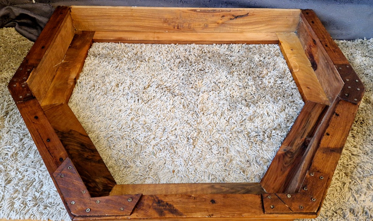 Ciel de lit baldaquin en noyer époque fin 19ème -photo-7