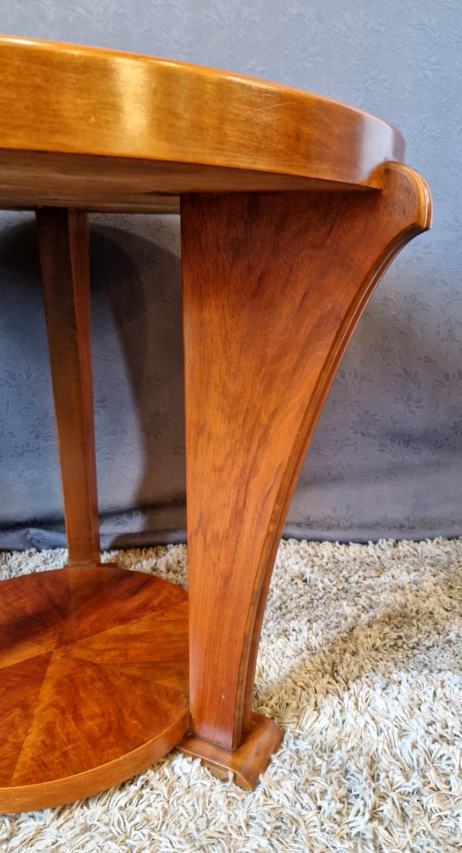 Art Deco Side Table In Walnut Veneer-photo-1