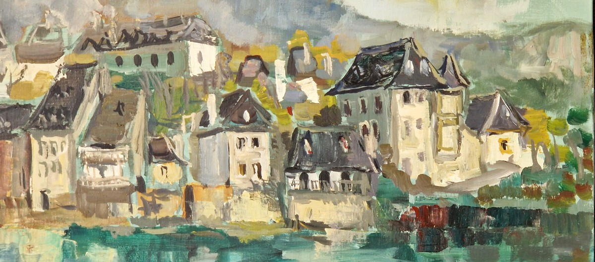 Village Of Argentat-sur-dordogne By Jean Gerard Carrère (1922-2015)-photo-3