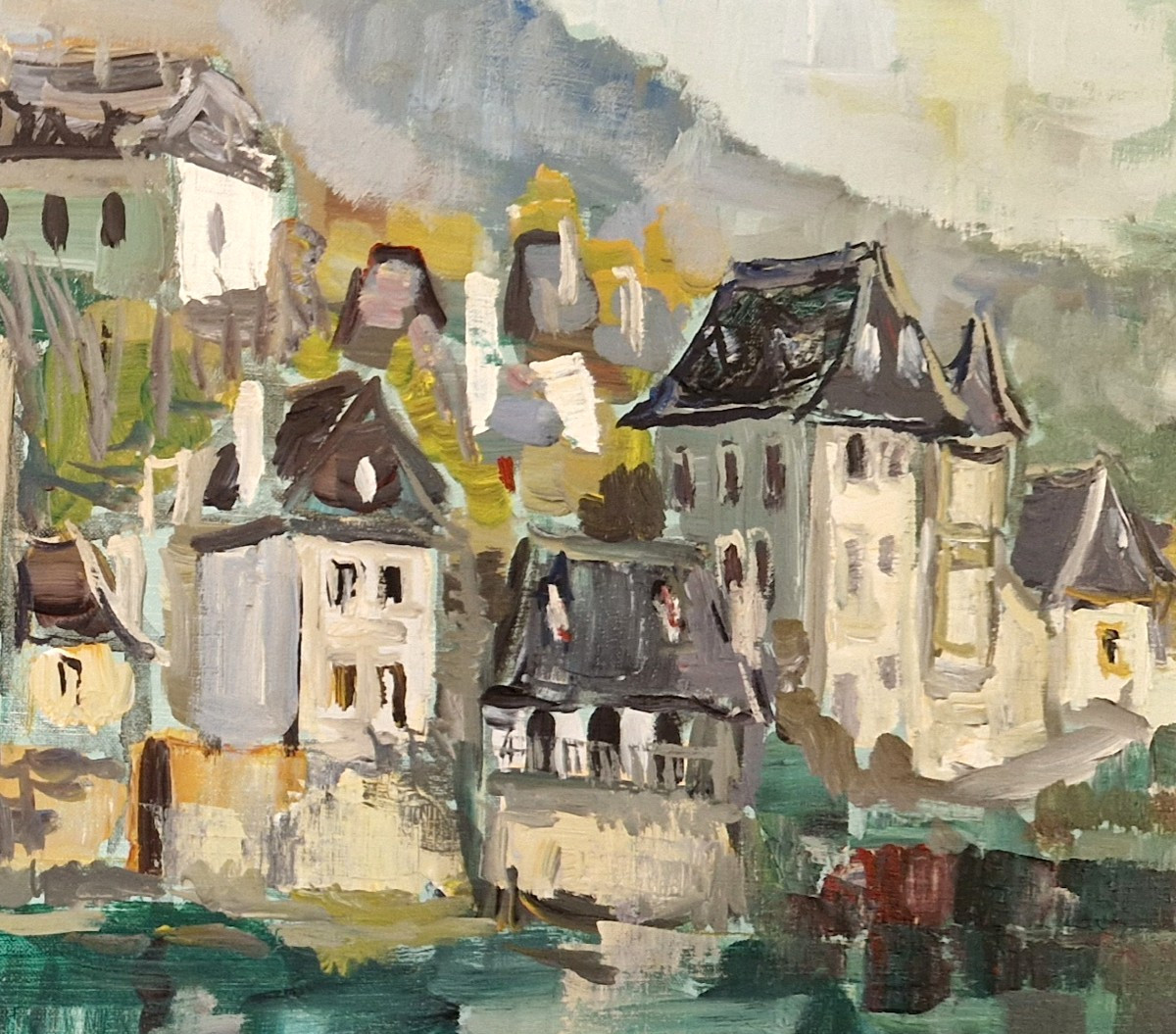 Village Of Argentat-sur-dordogne By Jean Gerard Carrère (1922-2015)-photo-5