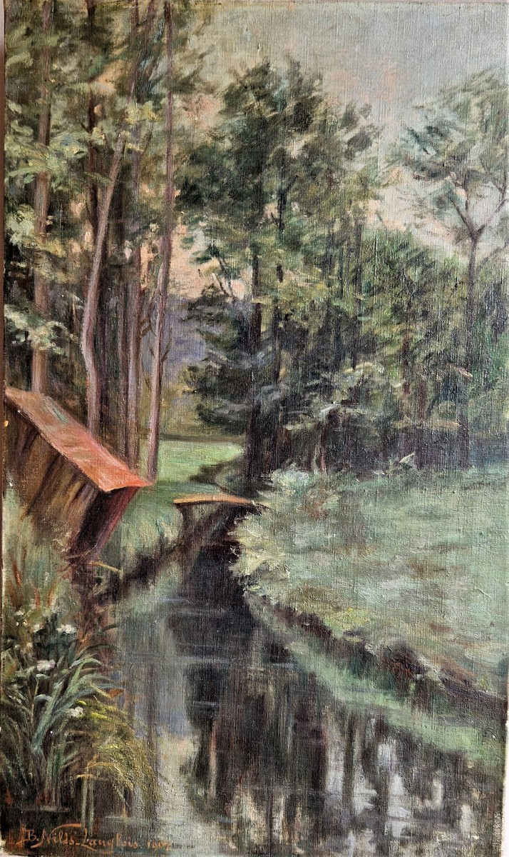 Wash House Near The Woods By Niles Langlois, Dated 1907-photo-1