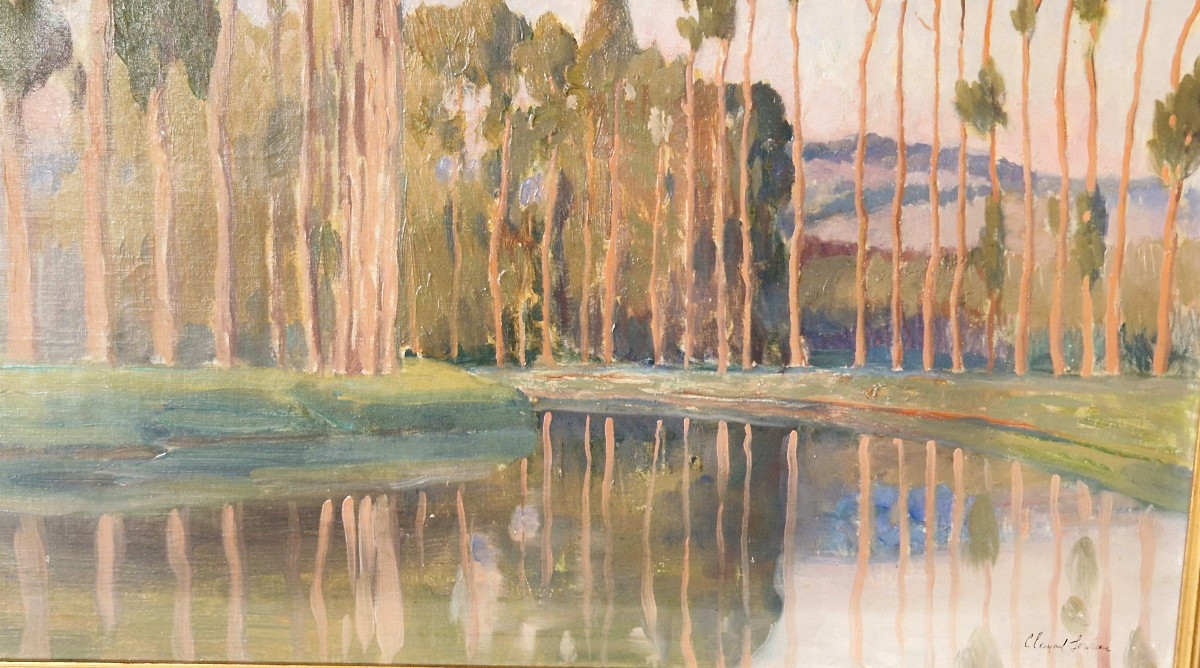 Les peupliers par Clément Serveau (1886-1972)-photo-4