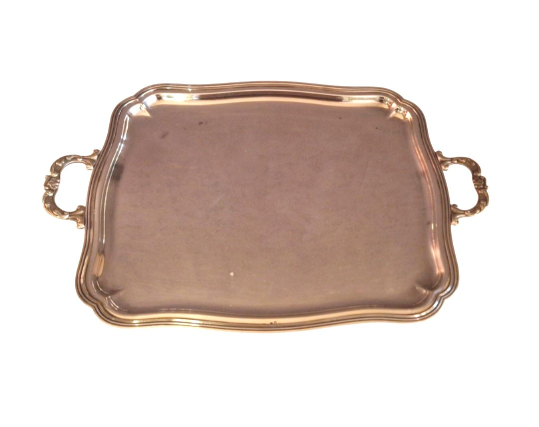 Silver Metal Serving Tray
