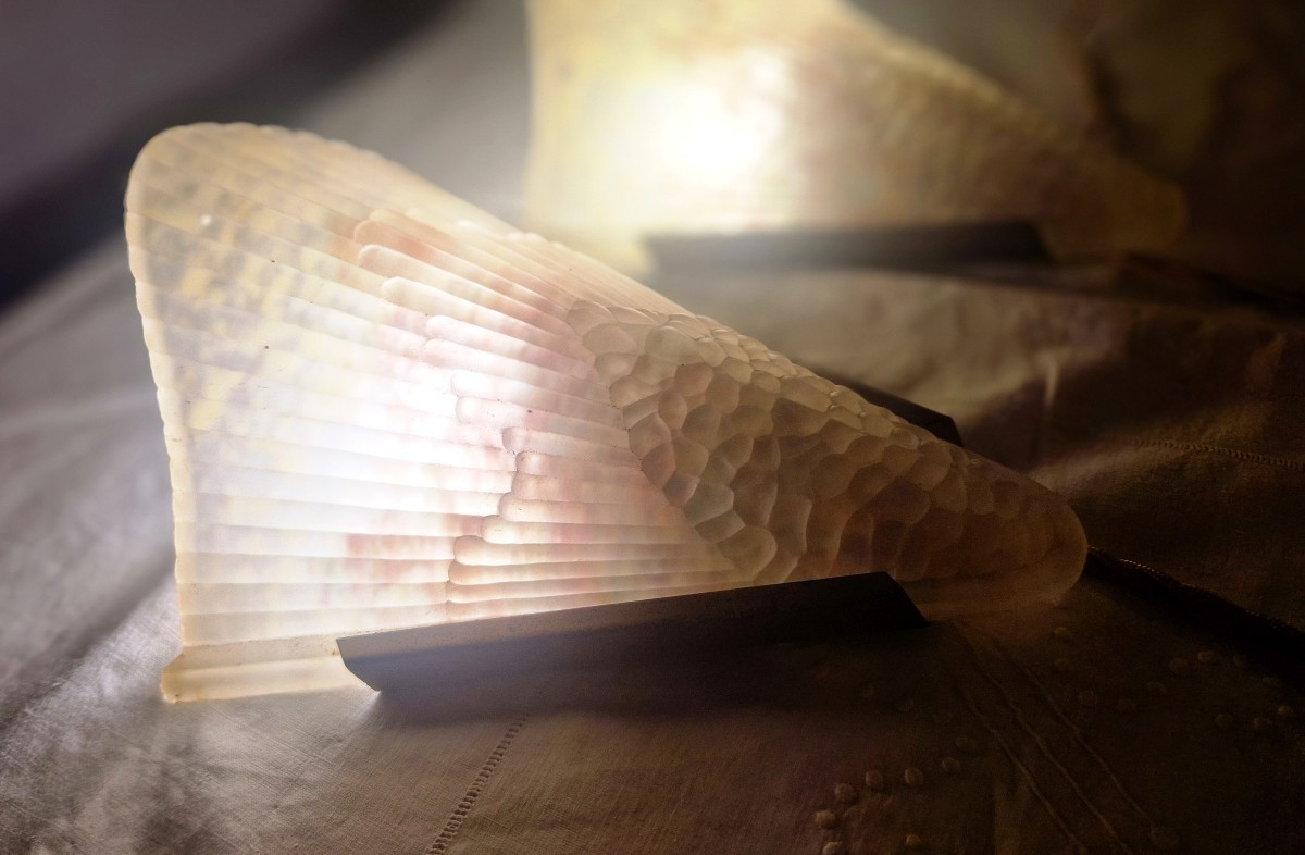 Pair Of Art Deco Style Wall Sconces -photo-4