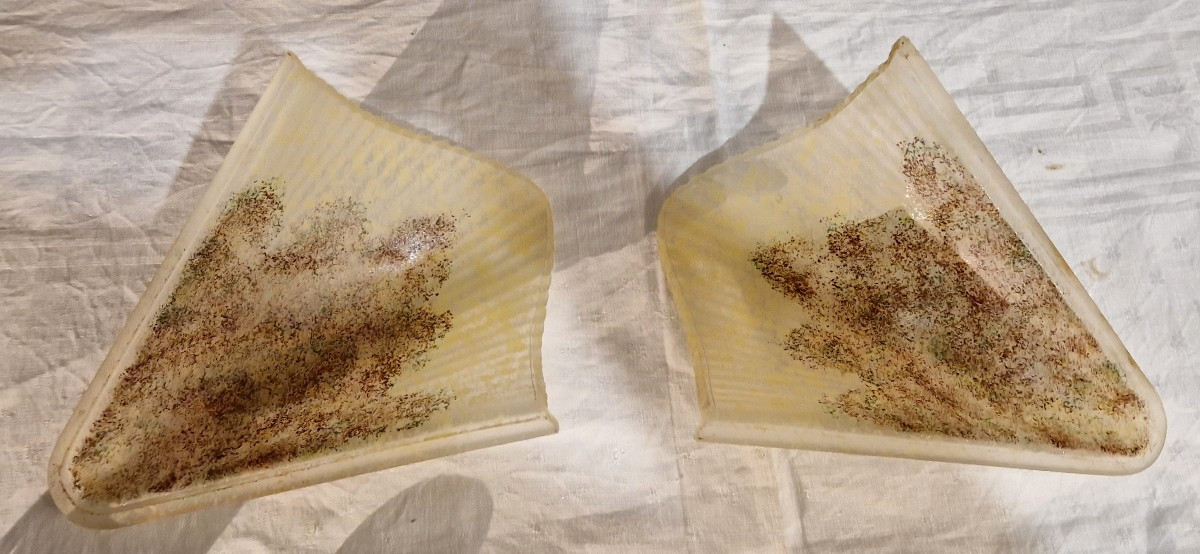 Pair Of Art Deco Style Wall Sconces -photo-6