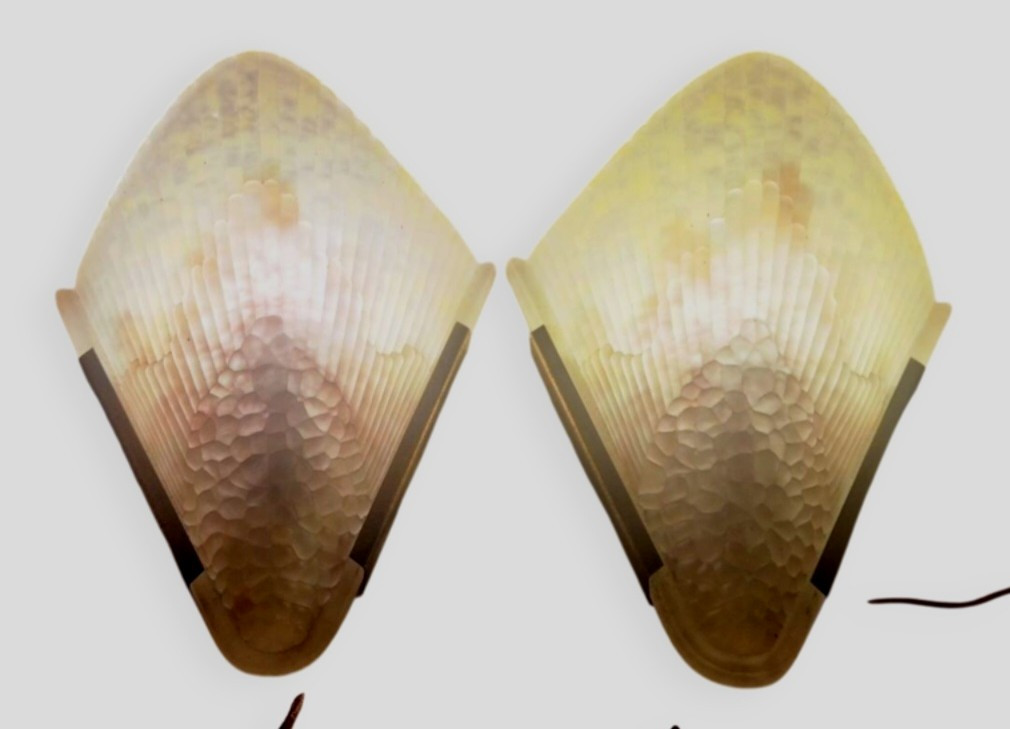 Pair Of Art Deco Style Wall Sconces 