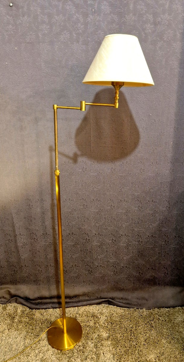 Lampe liseuse ajustable en laiton à bras amovible-photo-4