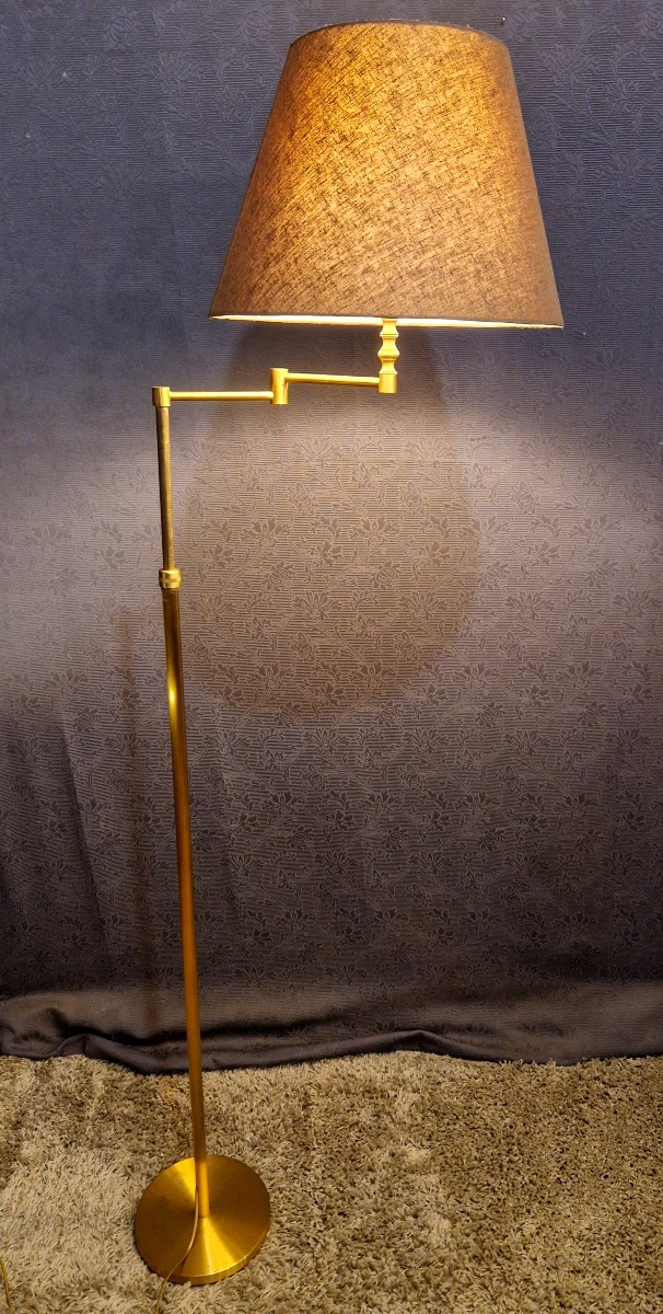 Lampe liseuse ajustable en laiton à bras amovible-photo-2