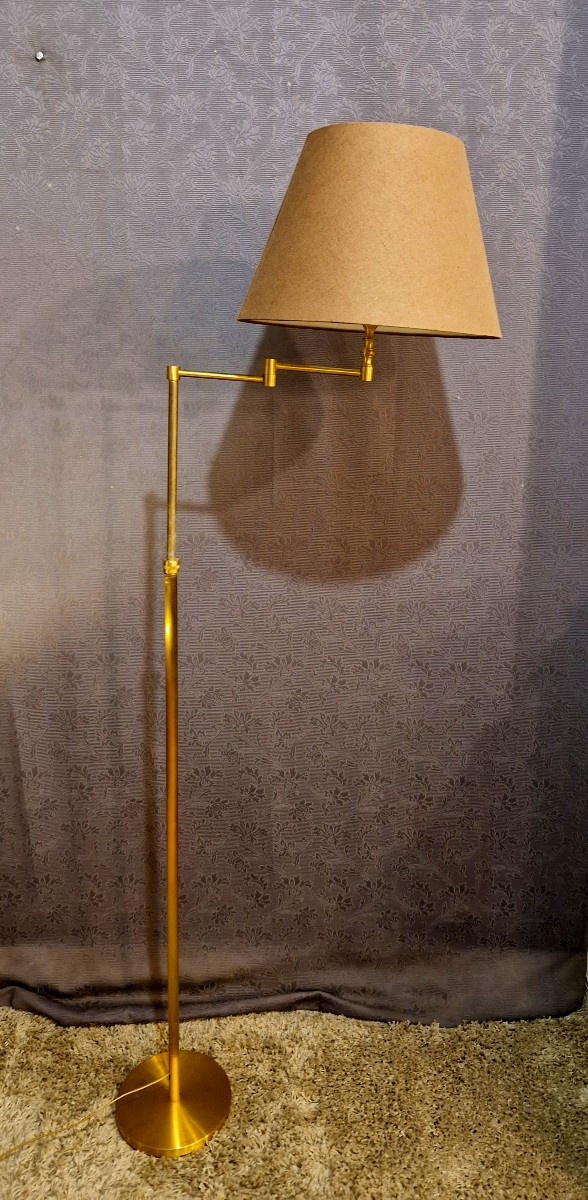 Lampe liseuse ajustable en laiton à bras amovible-photo-8