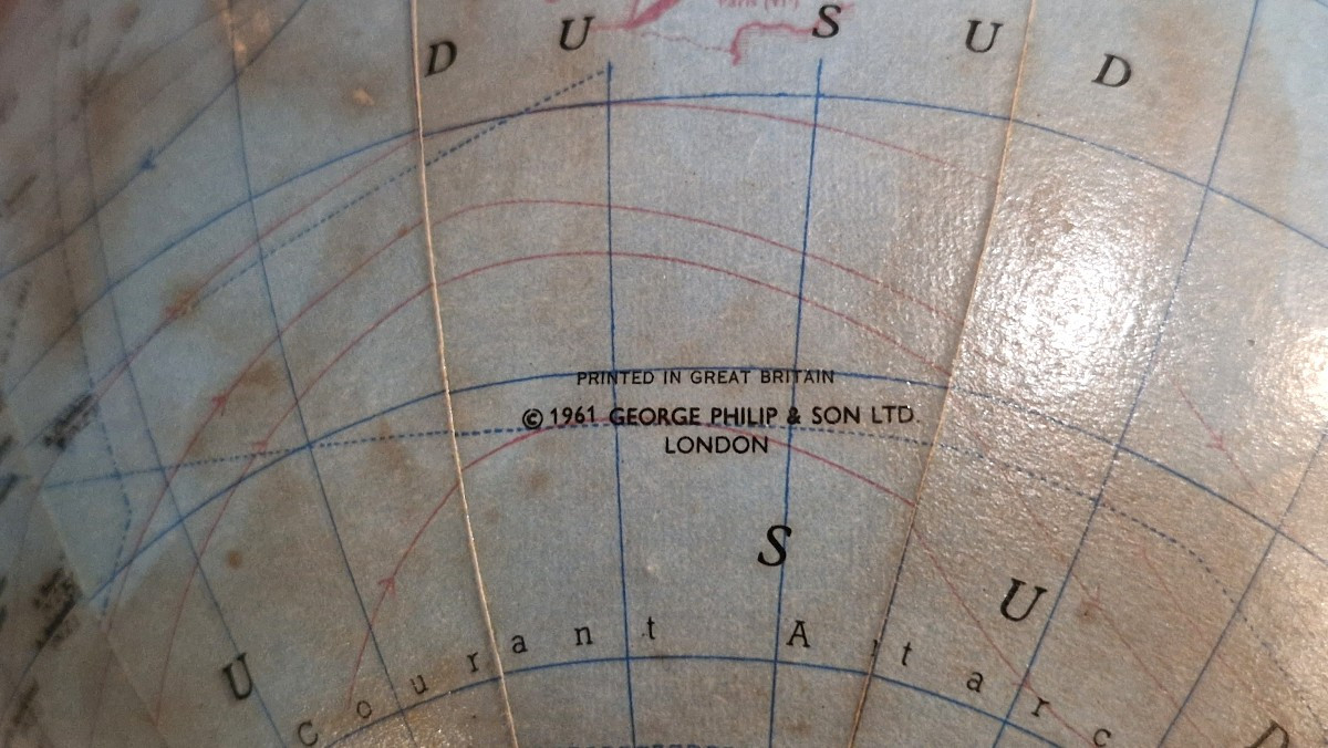 Globe terrestre lumineux en verre XXe-photo-7