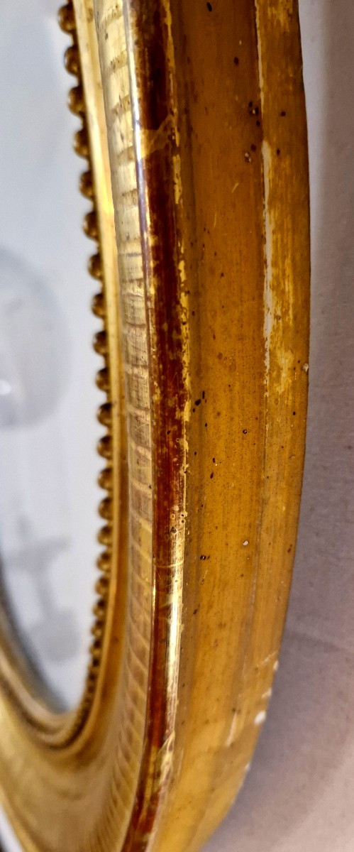 Pair Of Oval Frames Gilded With Gold Leaf, 19th Century-photo-6