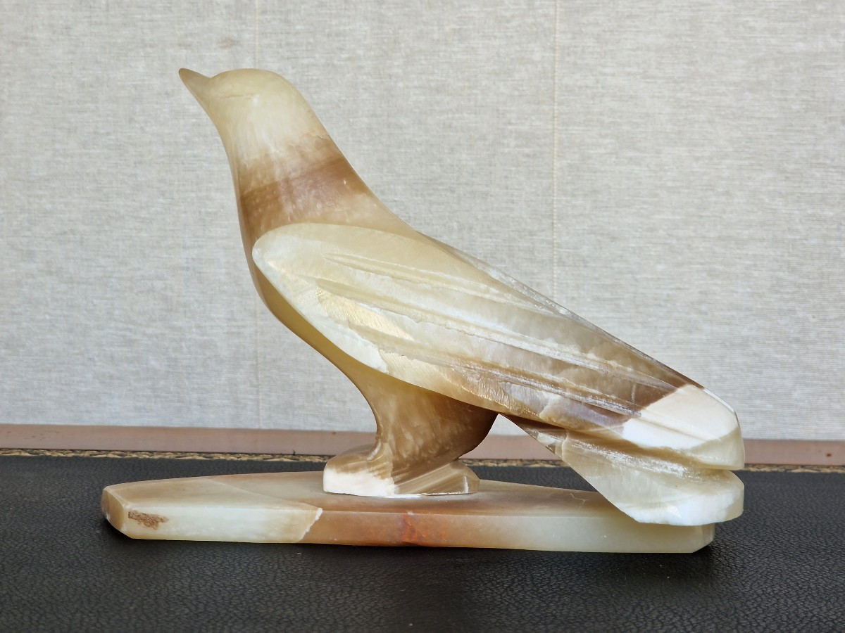 Art Deco Period Marble Bird.-photo-2