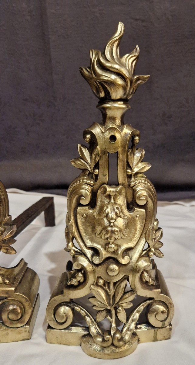 Pair Of Napoleon III Andirons-photo-2
