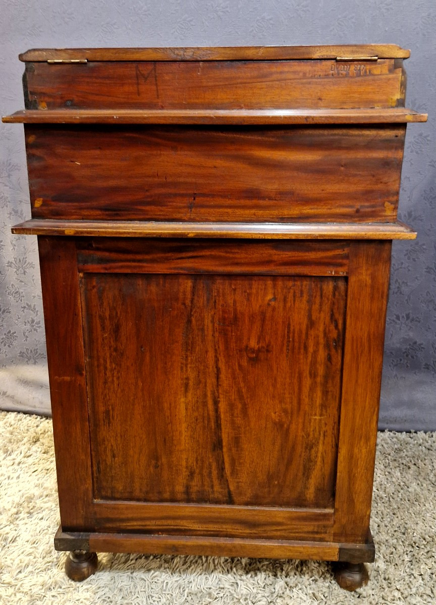 English Davenport Travel Desk, 20th Century, Made Of Mahogany. -photo-1