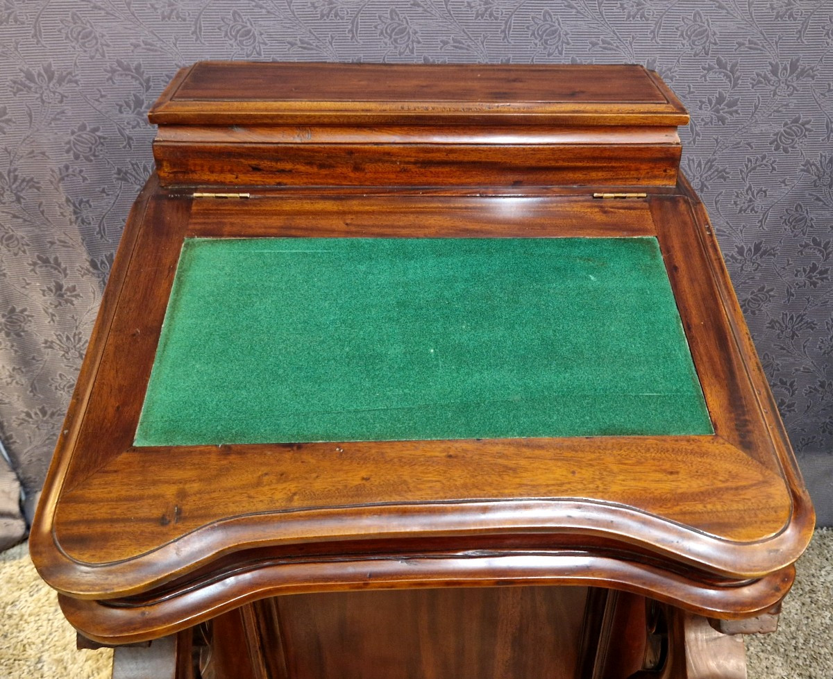 English Davenport Travel Desk, 20th Century, Made Of Mahogany. -photo-2