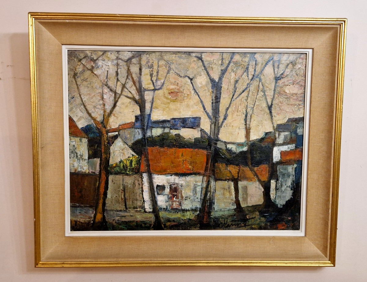 Village paisible par François Cormont XXe