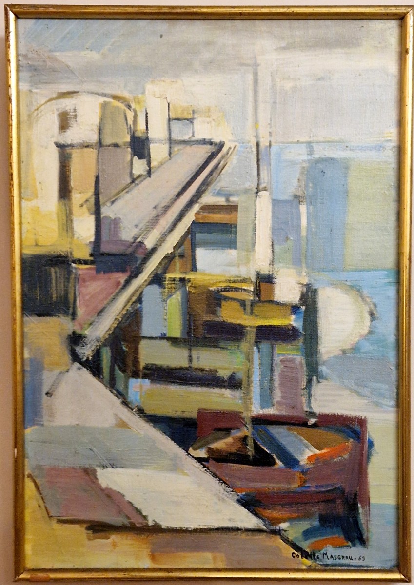 Composition abstraite de Colette Masgrau  (1928-2025), datée 1969-photo-4