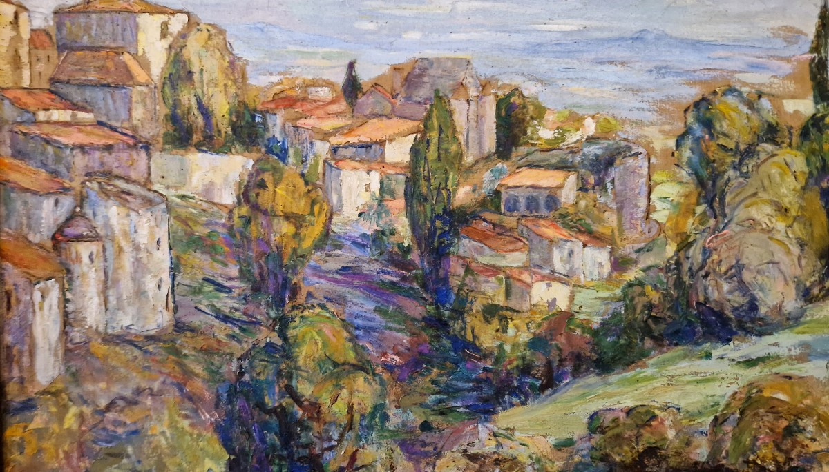 Vue du village de Saint Amand Tallende (puy de Dome)