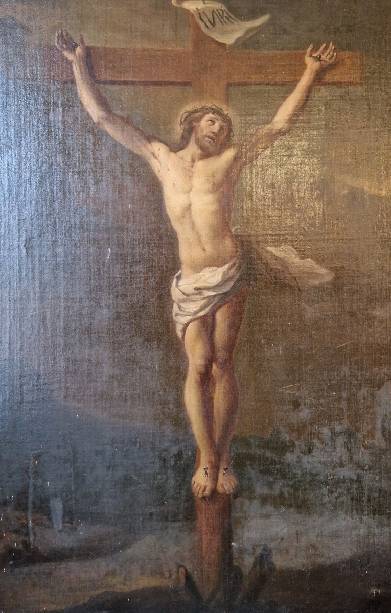 Scène de Crucifixion - d’après Simon Vouet Travail d'école- 1742-photo-3