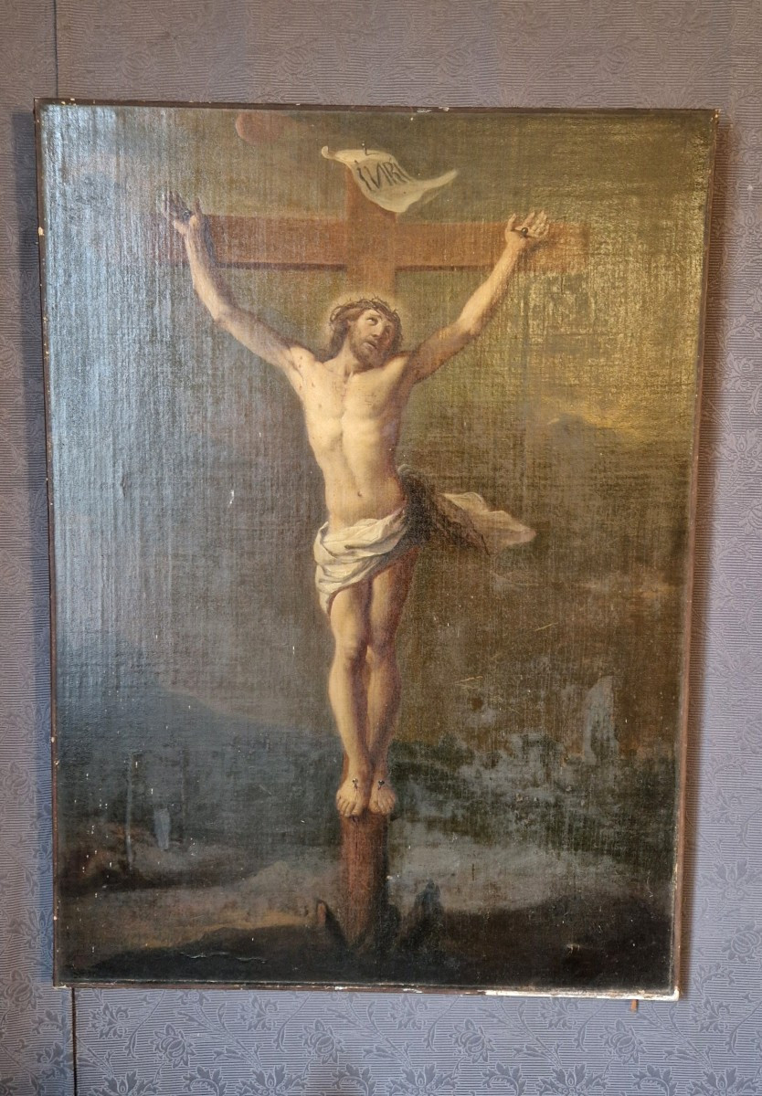 Scène de Crucifixion - d’après Simon Vouet Travail d'école- 1742-photo-4