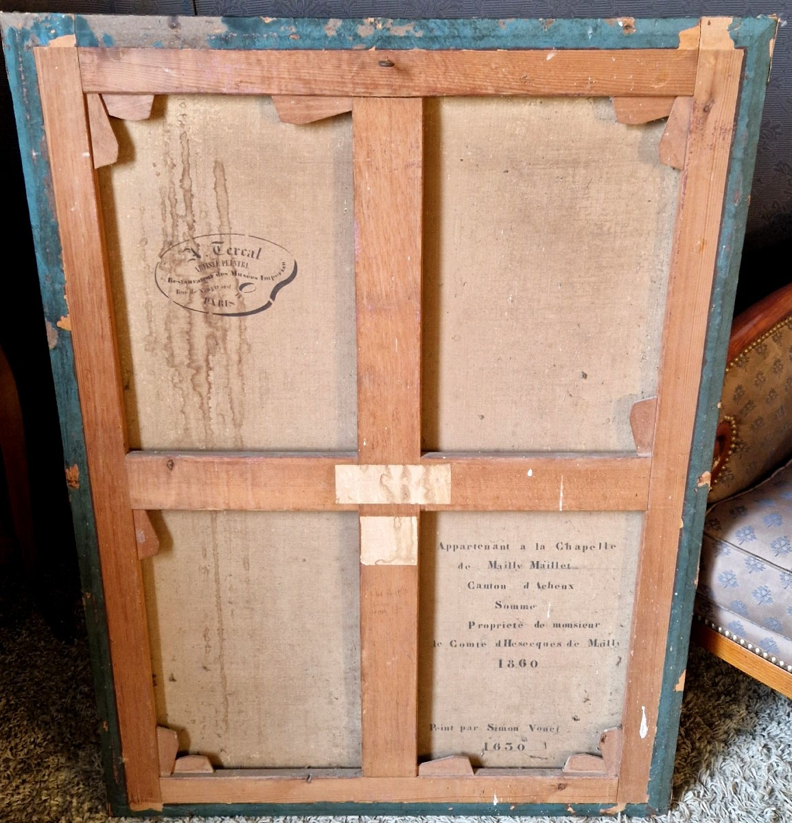 Scène de Crucifixion - d’après Simon Vouet Travail d'école- 1742-photo-3