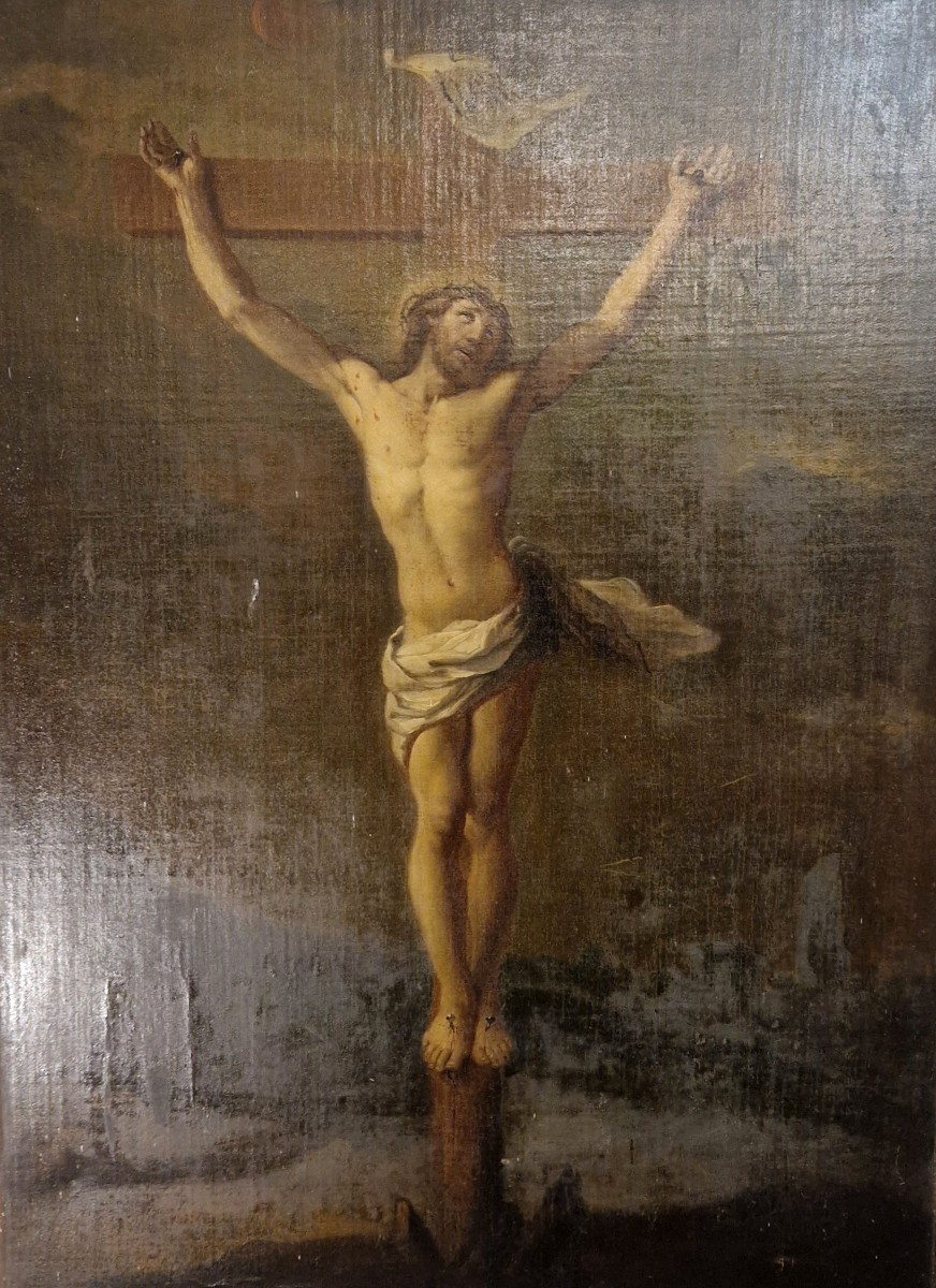 Scène de Crucifixion - d’après Simon Vouet Travail d'école- 1742