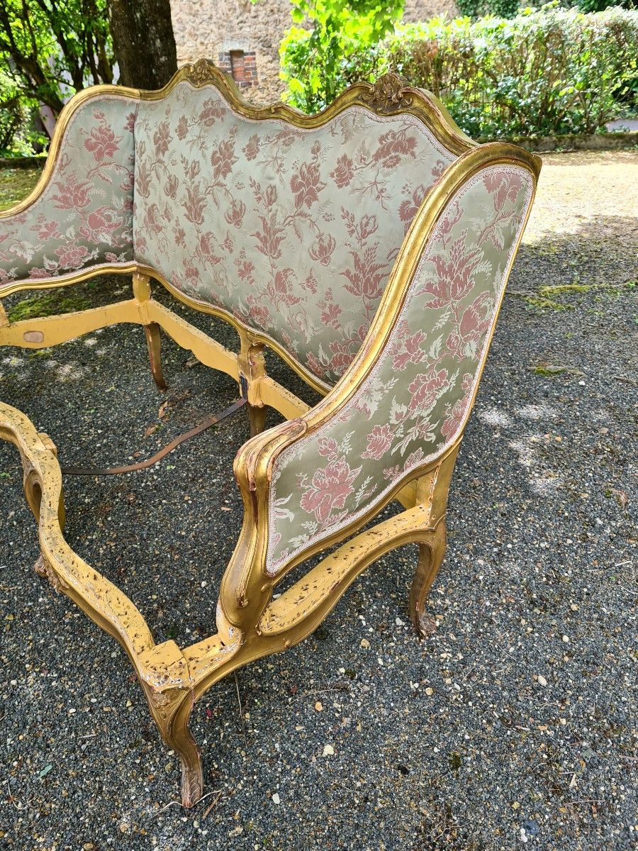 Louis XV Style Sofa, Early 19th Century-photo-4