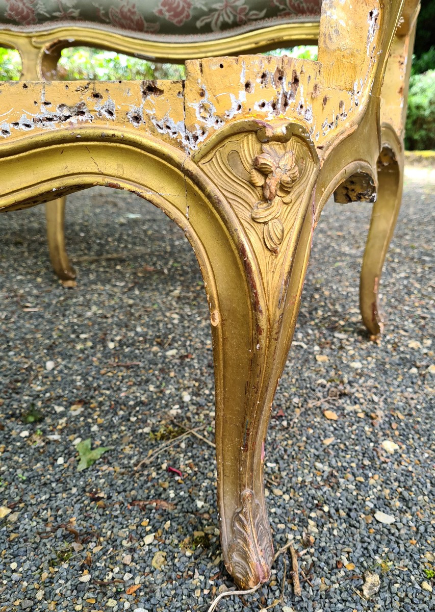 Louis XV Style Sofa, Early 19th Century-photo-6