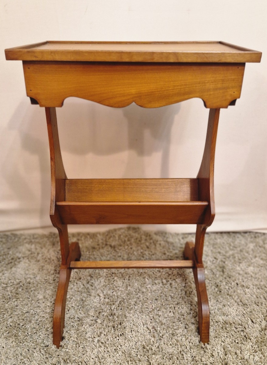 Table d'appoint en merisier XXe-photo-3