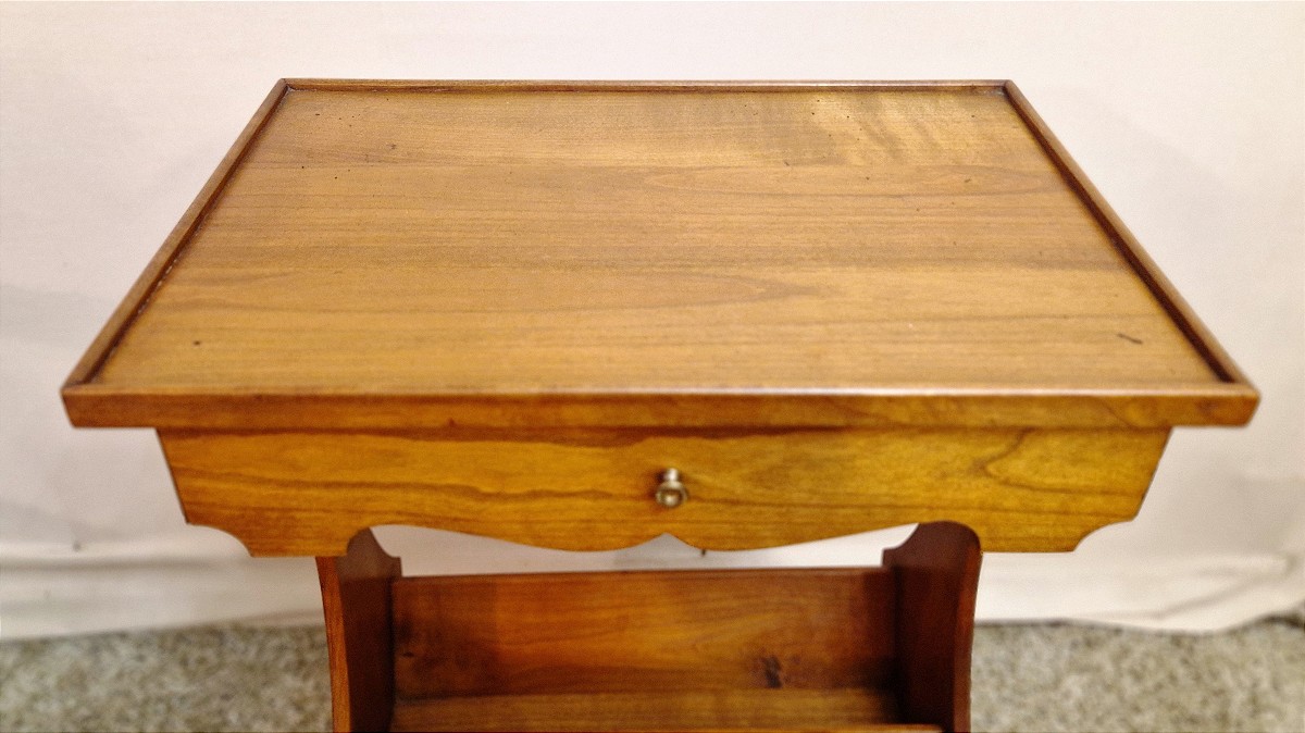 Table d'appoint en merisier XXe-photo-1