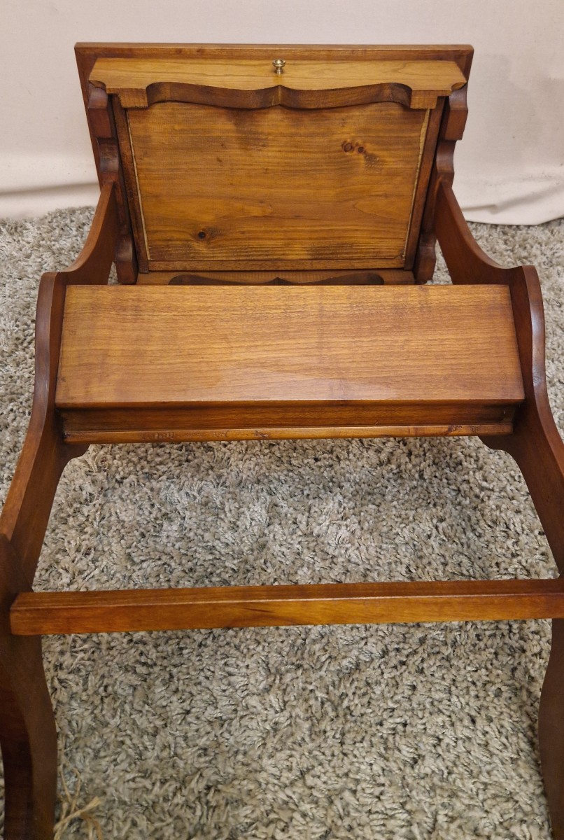 Table d'appoint en merisier XXe-photo-4