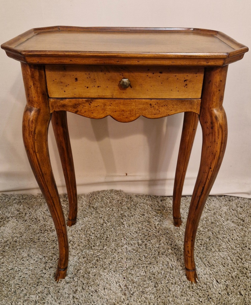 Louis XV Style Side Table In Walnut.