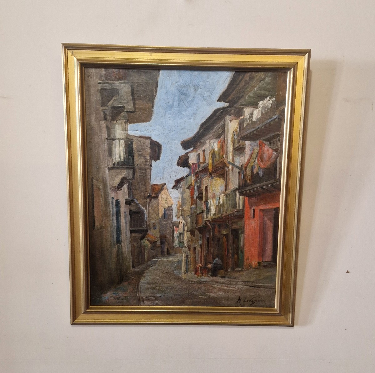 Henri Levasseur (1853-1934) – Picturesque Village Alley-photo-3