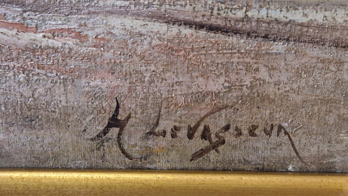 Henri Levasseur (1853-1934) – Picturesque Village Alley-photo-1