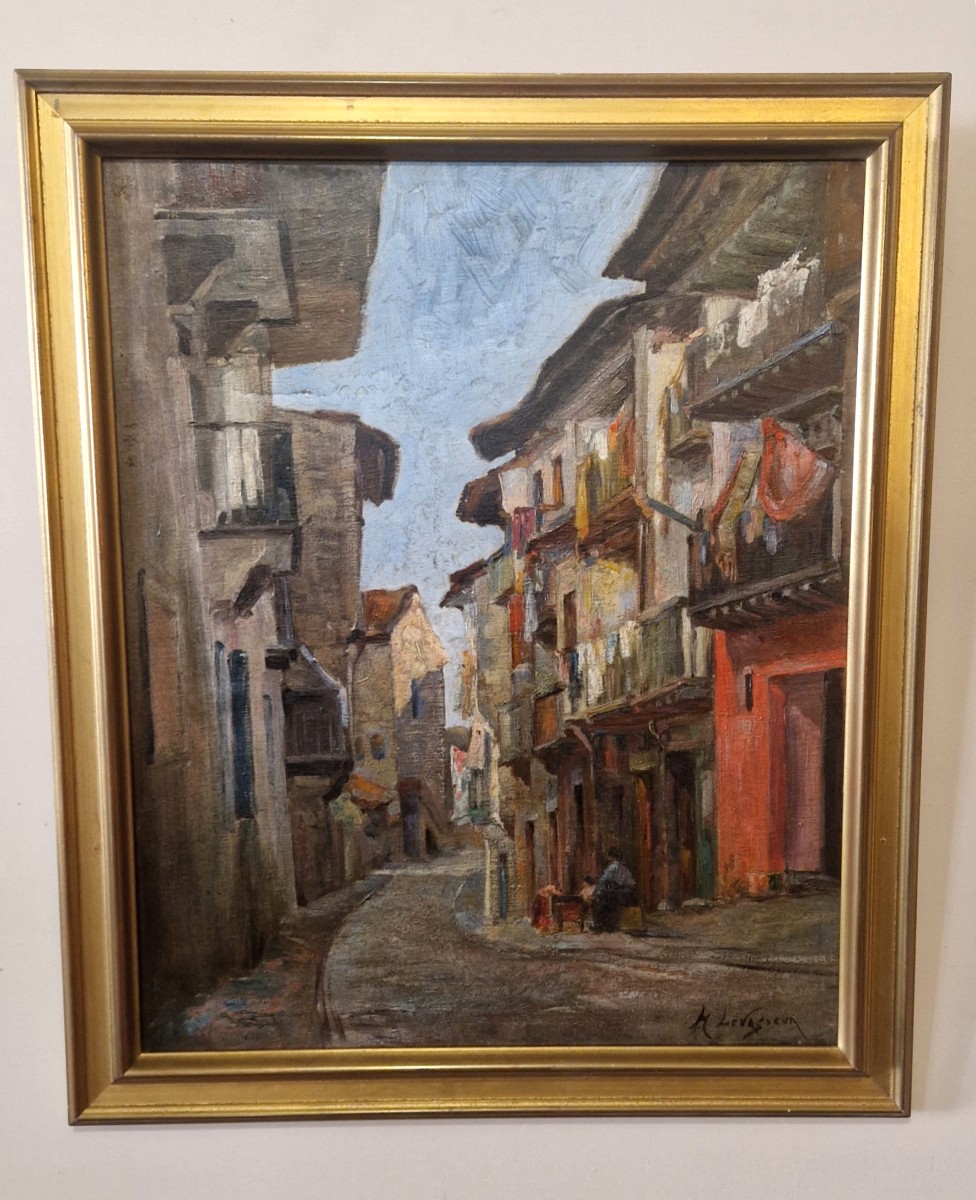Henri Levasseur (1853-1934) – Picturesque Village Alley