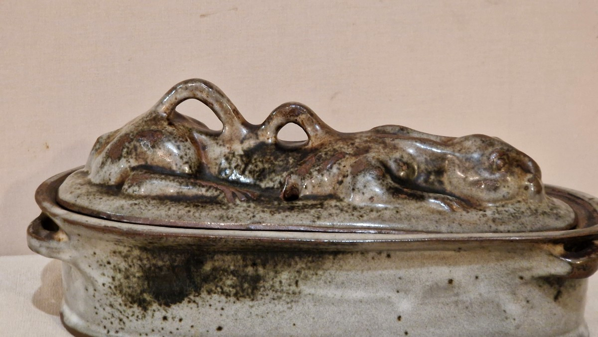Terrine lièvre En céramique émaillé Du Loir-photo-1